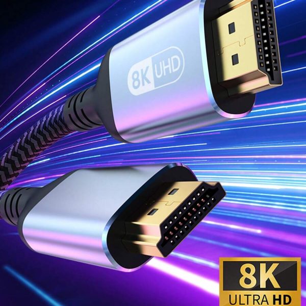 1699258140995a5efcd64d28b6ac0d248dadf1543a_thumbnail_900x HDMI 2.1 Cord 8K 60Hz 48Gbps Male To Male Cable Support Dynamic HDR EARC Dolby Atmos HDCP Compatible With PS4/5 X Box Roku TV HDTV Blu-Ray Projector (3m) - الصورة 1