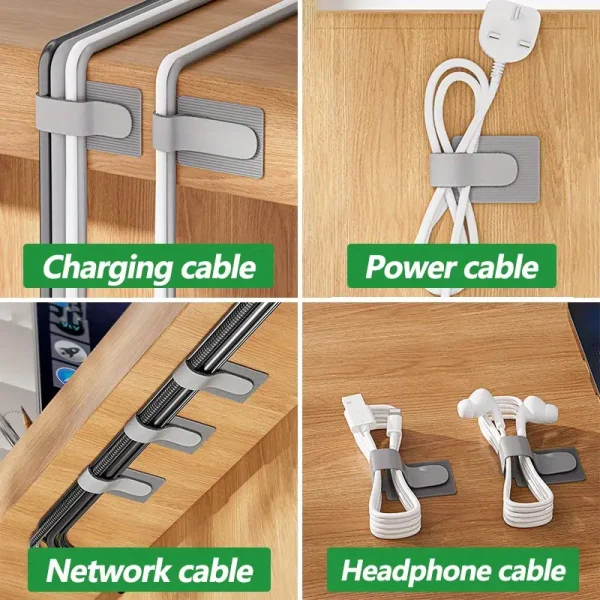 10pcs Nylon Wire Clip Self-adhesive Cable Holder - Image 3