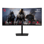GAMEON GOC34WQHD120VA Spectra Pro Series 34" WQHD, 120Hz, MPRT 0.5ms, HDMI 2.1, Fast VA Panel Curved Gaming Monitor 1500R 21:9 (Supports PS5) - Black