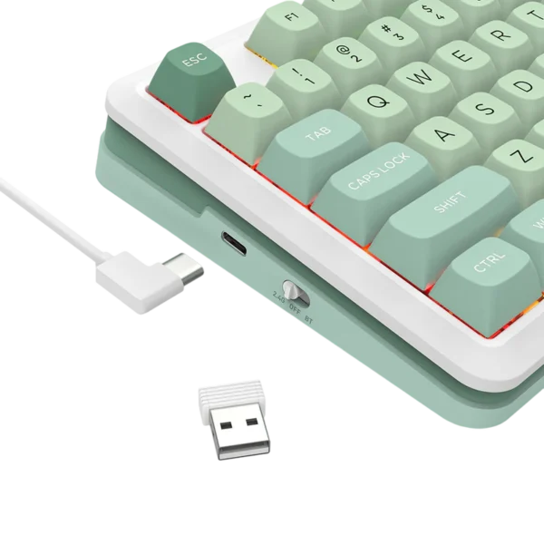Redragon K681-RGB-PRO TKL Mechanical Keyboard - Mint Green-Longyin Linear (Lightweight) - Image 2