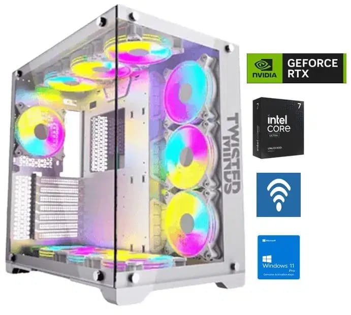 img_1039 FURY BEAST i7 Ultra 7 265KF RTX 5070 12GB GAMING PC WHITE - الصورة 1