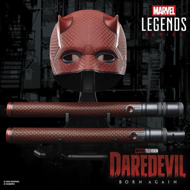 img_1887 Daredevil: Born Again Marvel Legends Daredevil Premium Roleplay Mask and Billy Clubs - الصورة 1