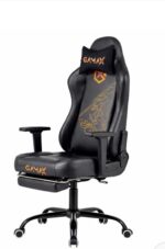 ⁦Gamax leather Gaming Chair Model BS-7969 with Foot Rest - Black (Installation Not Included)⁩ - الصورة ⁦3⁩