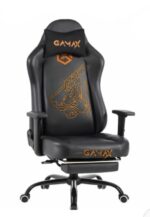 ⁦Gamax leather Gaming Chair Model BS-7969 with Foot Rest - Black (Installation Not Included)⁩ - الصورة ⁦4⁩