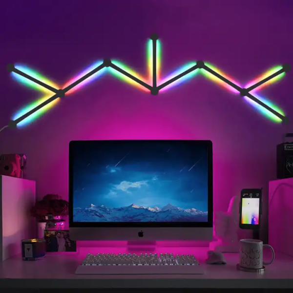 ⁦Smart wall lights 9 light bars⁩ - الصورة ⁦1⁩