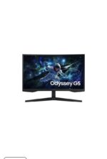 Samsung 27 inch Odyssey G5 Curved Gaming Monitor 2k QHD 2560x1440, HDR10, VA Panel Technology, 1ms Response Time, 165Hz Refresh Rate, AMD Free Sync, Flicker Free Black (curved)