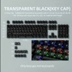 115-Key Clear Mechanical Keyboard Keycaps Set, Jar Packaging, OEM Profile, Shine-Through Design, Cross Stem, Compatible with 104/100/98/87/75/60 Layouts, Ergonomic