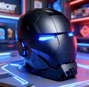 Iron Man Cosplay Helmet MK5 Electric Voice Control Helmet Led Eyes Metal Mask