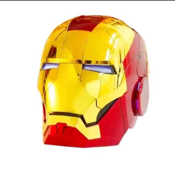 Iron Man Cosplay Helmet MK5 Electric Voice (Jarvis) Control Helmet Led Eyes Metal Mask (bright gold) خوذه ايرون مان جارفيس - Image 3