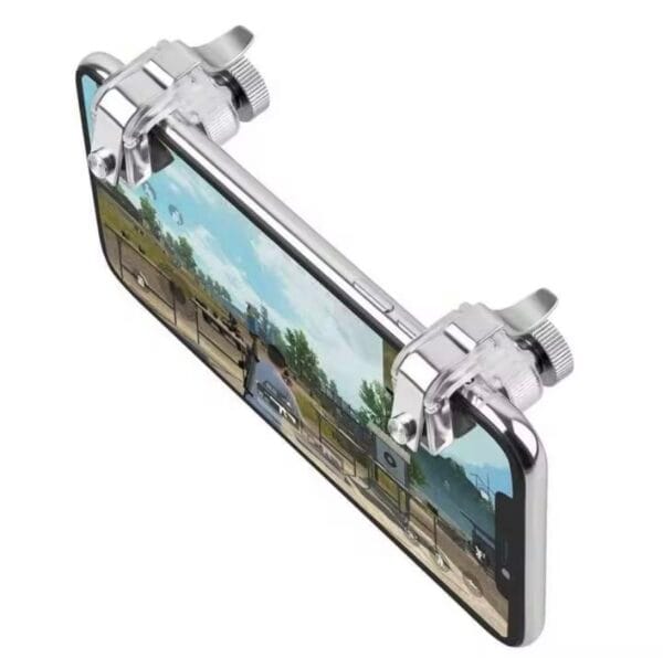 ⁦DATA FROG Metal Mobile Trigger Gamepad Gaming L1R1 Shooter Mobile Controller Smart Phone Fire Button Aim Key Joystick⁩ - الصورة ⁦3⁩