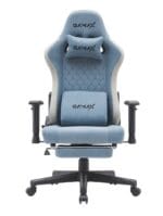 Gamax Gaming Chair model BS-7970 with Foot Rest - Light Blue ( Installation not included )