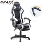 GAMAX 1-LT001L GAMING CHAIR WITH CONNECTABLE ARMREST AND ROTATABLE FOOTREST (NO INSTALLATION NOT INCLUDED)