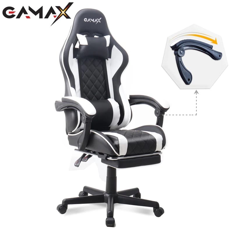 img_0871 GAMAX 1-LT001L GAMING CHAIR WITH CONNECTABLE ARMREST AND ROTATABLE FOOTREST (NO INSTALLATION NOT INCLUDED) - الصورة 1