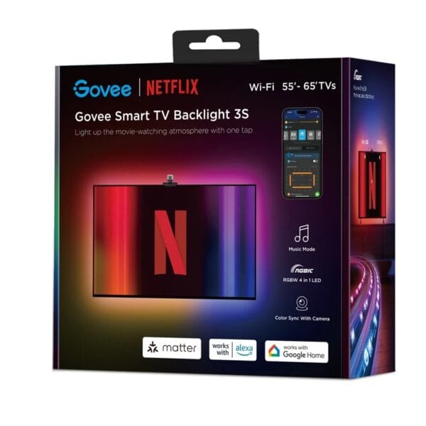 ⁦Govee Envisual TV Backlight 3S (55~65 inch) - H6098 (Netflix Edition)⁩ - الصورة ⁦2⁩
