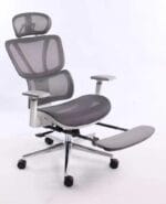 Black Bull UMGC6002B mesh office and gaming Chair With footrest , adjustable Headrest up & down 3D armrest , load weight: 130kg ,white / Gray (Assembly not Included) - Image 4