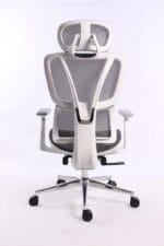 Black Bull UMGC6002B mesh office and gaming Chair With footrest , adjustable Headrest up & down 3D armrest , load weight: 130kg ,white / Gray (Assembly not Included) - Image 5