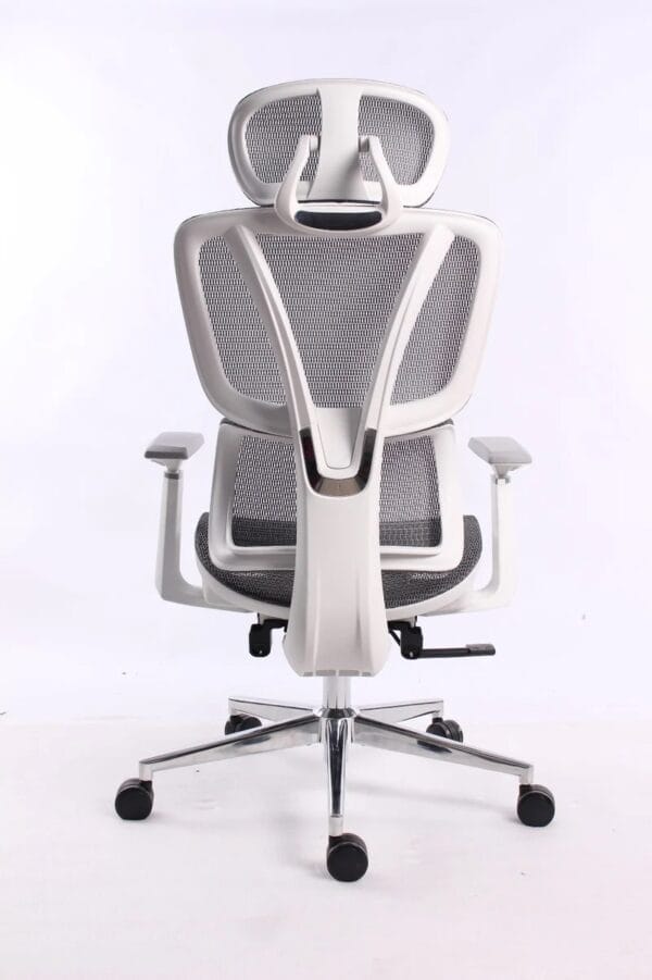 Black Bull UMGC6002B mesh office and gaming Chair With footrest , adjustable Headrest up & down 3D armrest , load weight: 130kg ,white / Gray (Assembly not Included) - Image 5