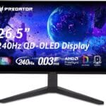 Acer Predator 26.5in QHD 2560x1440 QD-OLED 240Hz Gaming Monitor X27U W1