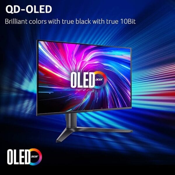 Acer Predator 26.5in QHD 2560x1440 QD-OLED 240Hz Gaming Monitor X27U W1 - Image 2