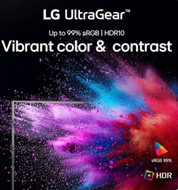 24 inch Ultragear FHD (1920 x 1080) IPS Gaming Monitor, 144Hz (O/C), 1ms MBR, NVIDIA G-Sync Compatible, AMD FreeSync, HDR10, HDMI, DisplayPort, Slim Stand,black - Image 3