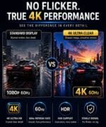 TP-BRIDGE DP 1.2 4K DisplayPort Cable 1.5M, DP Cable for Desktop PC, Monitor and High Resolution Display – Black - Image 2