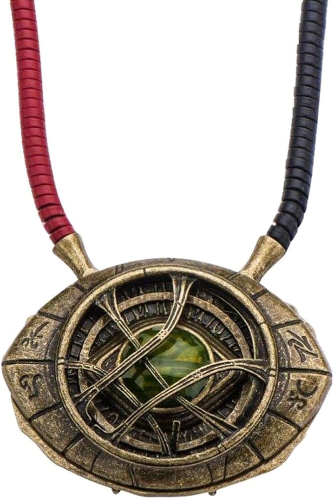 Marvel’s Doctor Strange Eye of Agamotto Replica Necklace | Officially Licensed Marvel Collectible Prop | Premium Quality Movie Replicas | Superhero Accessory Perfect For Cosplay, Costumes, Halloween (open box)(مستعمل)