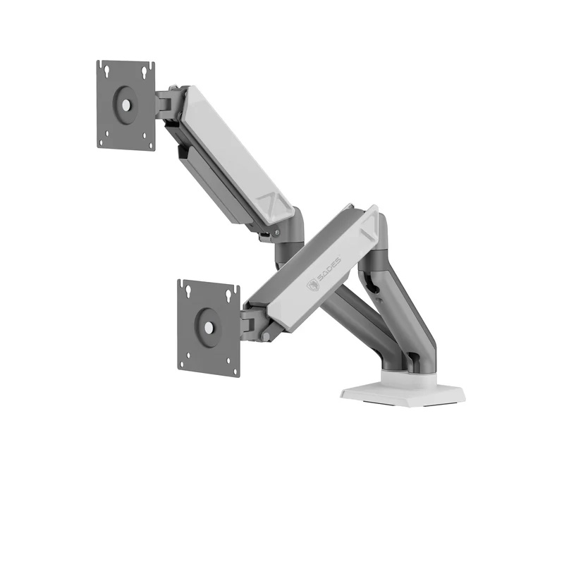img_1515 Sades Viper SA-MS01 Dual Monitor Mount Arm (Max size 32"/9KG Per ARM) white - الصورة 1