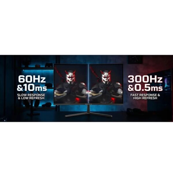 GAMEON GOC27F300 27" FHD, Ultra Fast 300 Hz, 0.5 ms, Fast VA Curved Gaming Monitor R1500, HDMI 2.1 - Black - Image 5