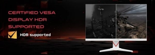 ⁦GAMEON GOAD27QHD240IPS Dominator Series 27" QHD, 240Hz, MPRT 0.5ms, HDMI 2.1, Fast IPS Gaming Monitor (Supports PS5) - White⁩ - الصورة ⁦7⁩