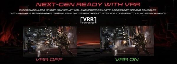 ⁦GAMEON GOAD27QHD240IPS Dominator Series 27" QHD, 240Hz, MPRT 0.5ms, HDMI 2.1, Fast IPS Gaming Monitor (Supports PS5) - White⁩ - الصورة ⁦9⁩