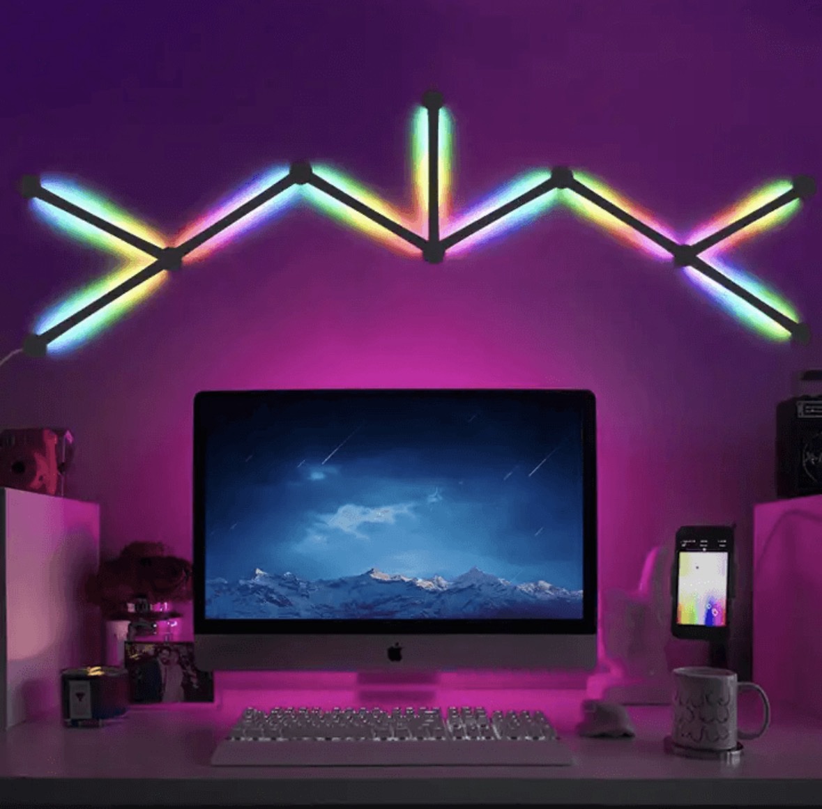 screenshot-116 Smart wall lights 9 light bars - white عصي بلون الابيض - الصورة 1