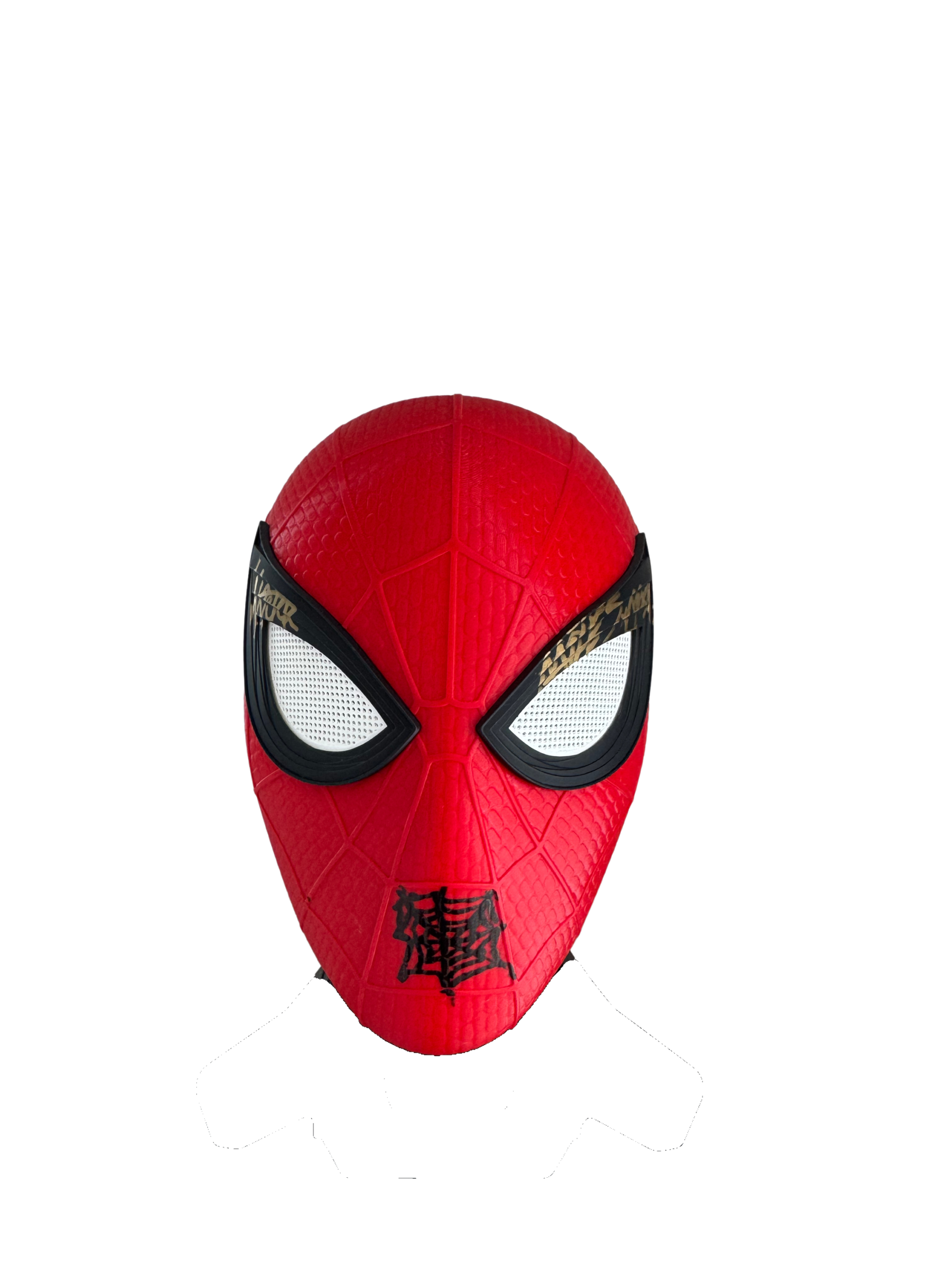 49407800-857d-40c3-b0b7-254e8cf8f0db Spider-Man Mask with Black Web Mouth Detail – Wearable 3D Printed Collector’s Edition (Hand-Signed by the Miles Morales Voice Actor) - الصورة 1
