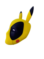 ⁦Pikapool / Pikachu Deadpool Mashup Wearable 3D Printed Mask – Classic Eyes Version⁩ - الصورة ⁦2⁩