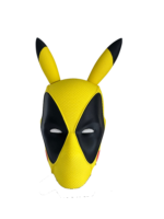 Pikapool / Pikachu Deadpool Mashup Wearable 3D Printed Mask – Classic Eyes Version