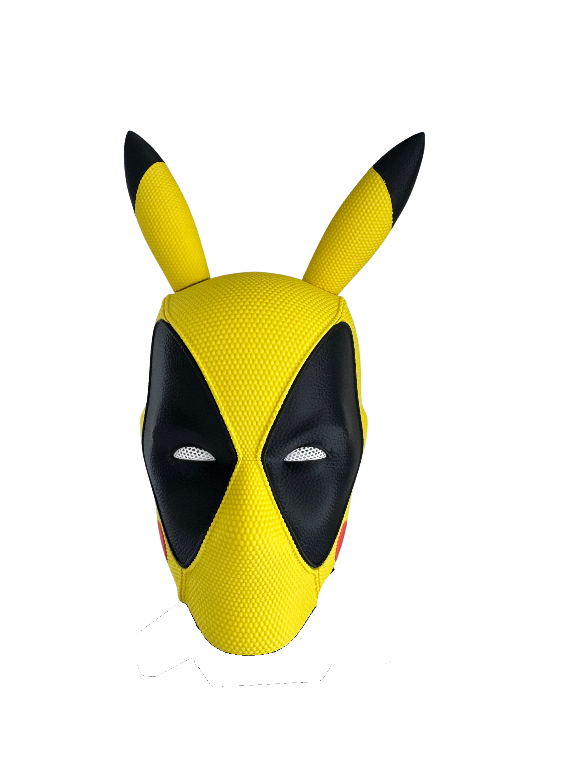 fe620431-de87-4db7-82b7-e48c735d158c Pikapool / Pikachu Deadpool Mashup Wearable 3D Printed Mask – Classic Eyes Version - الصورة 1