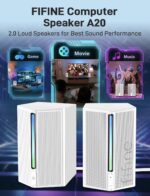 ⁦FIFINE A20 White Wired Computer Speakers - white⁩ - الصورة ⁦2⁩